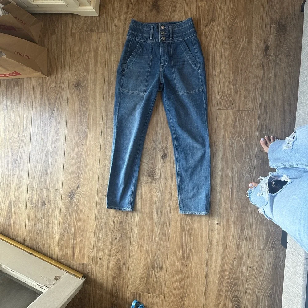 Veronica Beard High Rise Blue Jeans - Picture 3 of 6